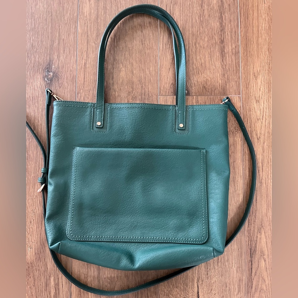 LC Lauren Conrad Presley Convertible Tote Bag Dk Green Women’s Academia Preppy